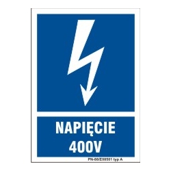 Znak elektryczny - Napięcie 400V